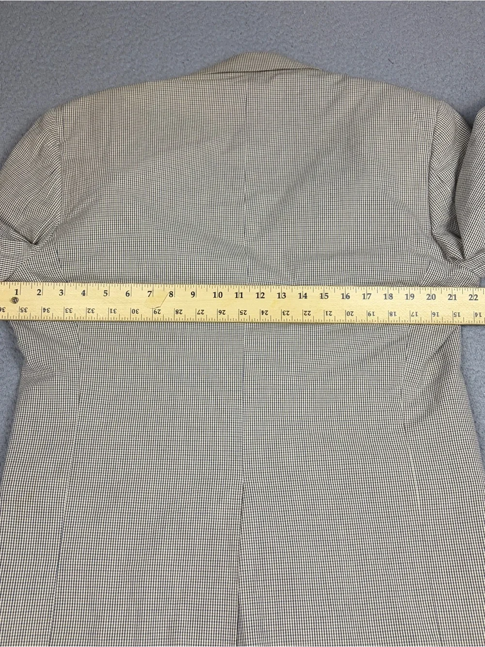 Vtg Brooks Brothers 1818 Blazer Men 43L Beige Silk Linen Wool Gunclub Check USA